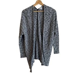 American Eagle Black White Knit Cardigan Sweater